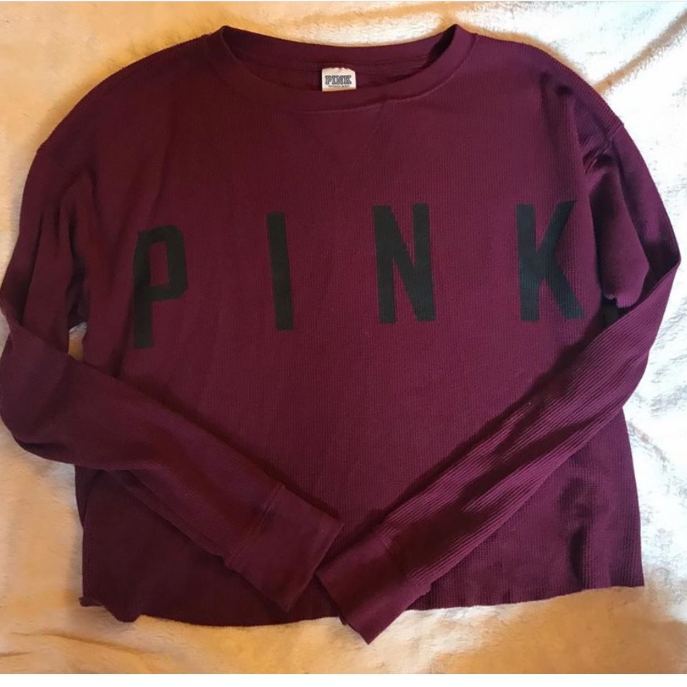 Pink maroon crew neck